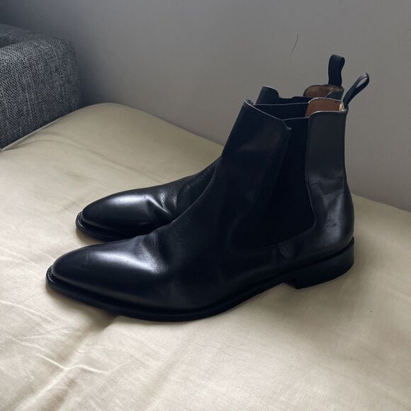 Bexley Black Jermyn Chelsea Boot Hand Stitch - Size 43.5 EU  10 US. - Picture 1 of 9